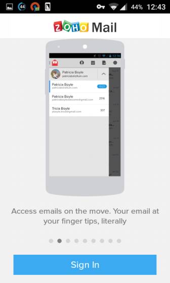 Zoho Mail Android App Zoho Mail Android App
